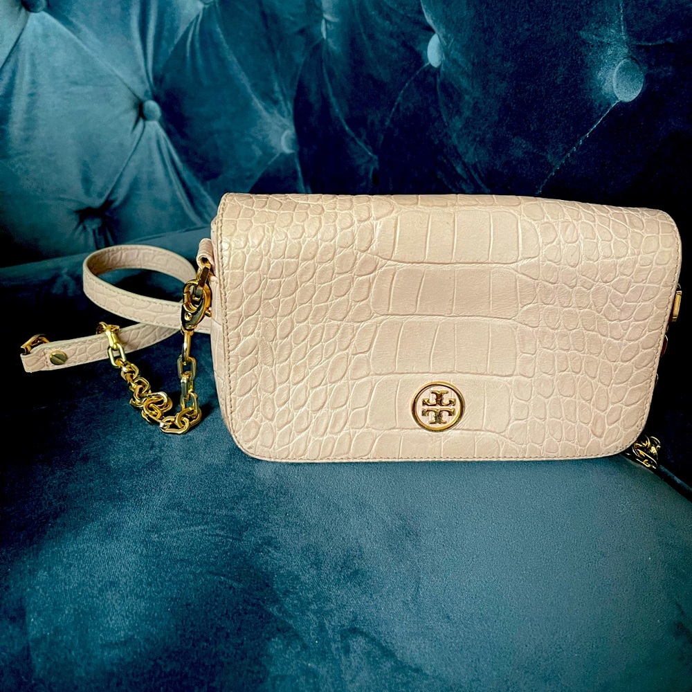 Tory Burch blush crossbody with elegant chain